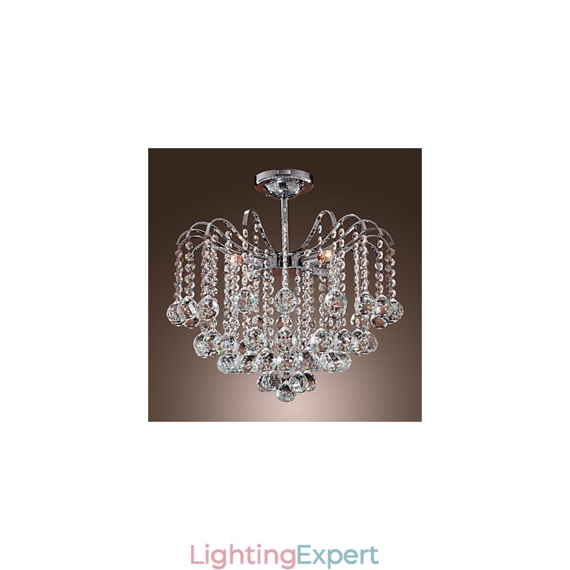 Modern Contemporary Crystal Painting Metal Chandelier