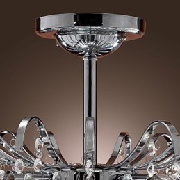 Modern Contemporary Crystal Painting Metal Chandelier