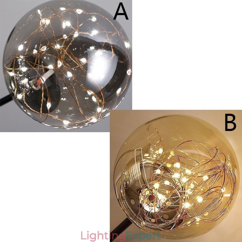 Magic Bean Pendant Light Nordic Style Glass Ball Gypsophila Pendant Light