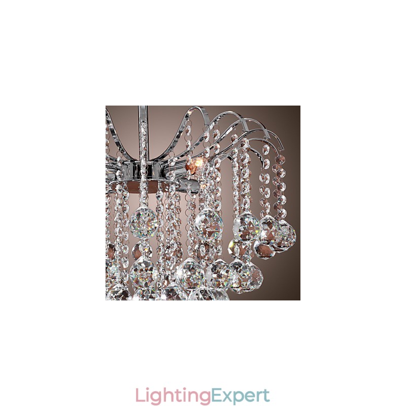 Modern Contemporary Crystal Painting Metal Chandelier