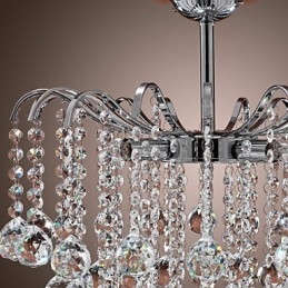 Modern Contemporary Crystal Painting Metal Chandelier