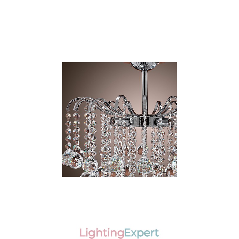 Modern Contemporary Crystal Painting Metal Chandelier