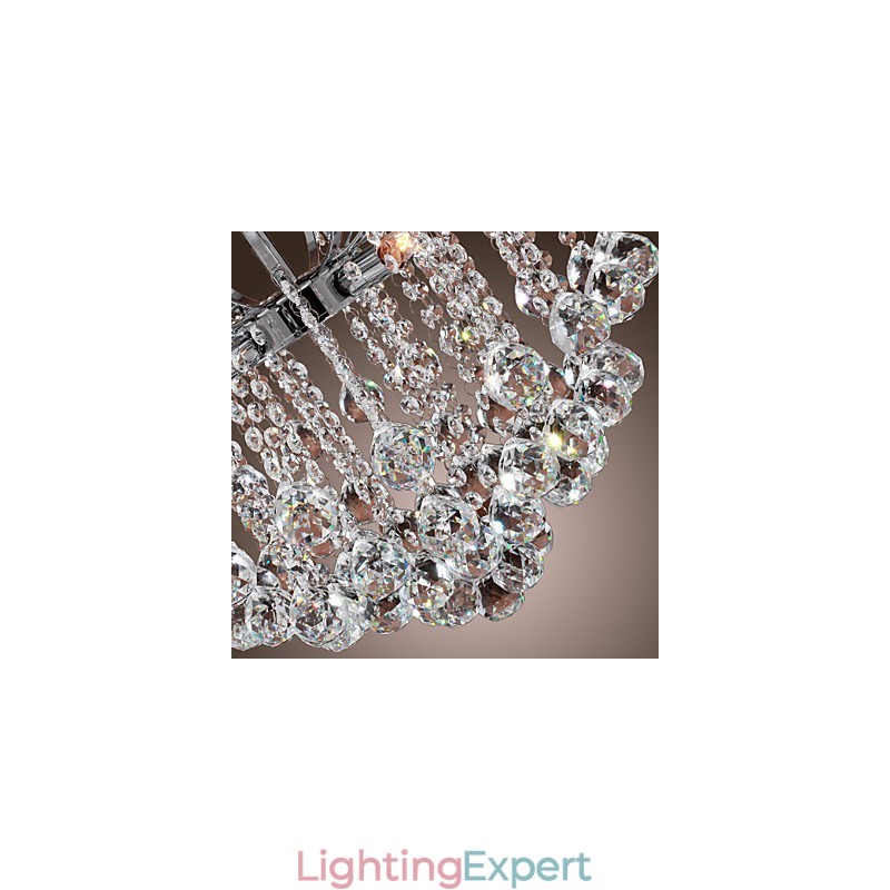 Modern Contemporary Crystal Painting Metal Chandelier
