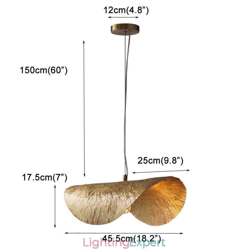 Brass Pendant Light Modern Minimalist Lotus Leaf Ceiling Light