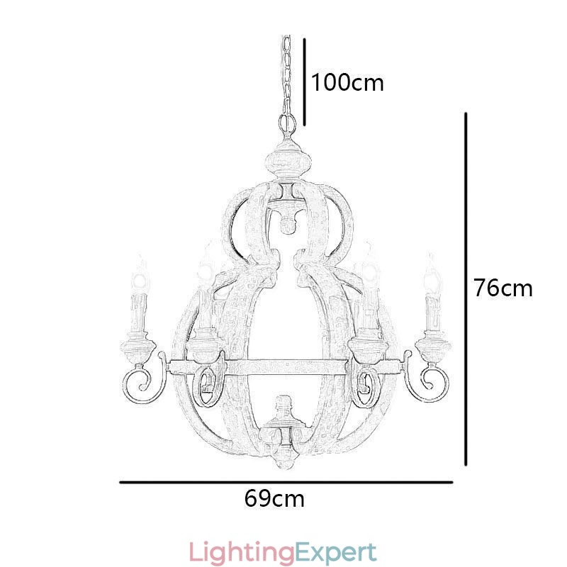 Wood Pendant Light Nordic Retro Ceiling Light