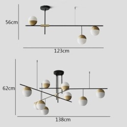 Glass Ball Chandelier Ceiling Light
