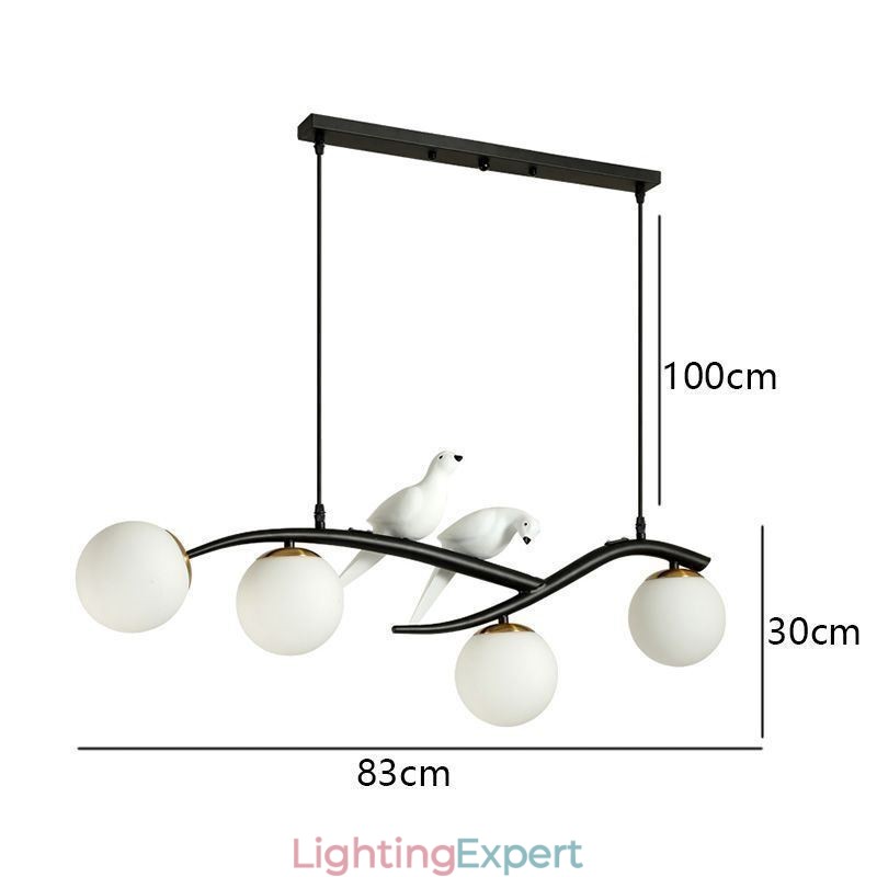 Modern Minimalist Branch Pendant Light 4 Lamp Decorative Light