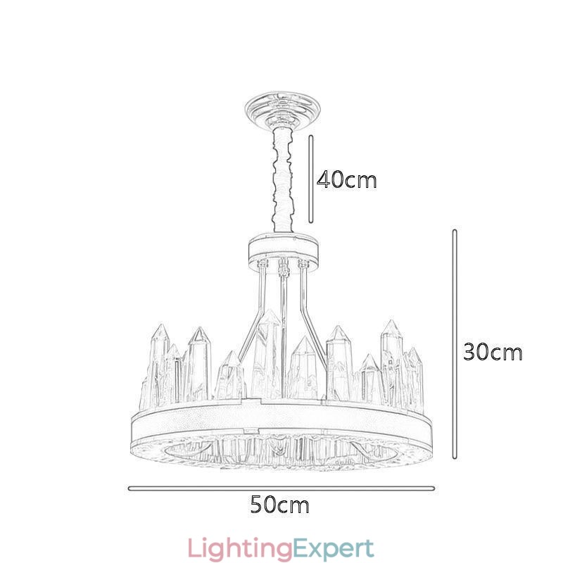 Modern Crystal Pendant Light Circle Crystal Ceiling Light