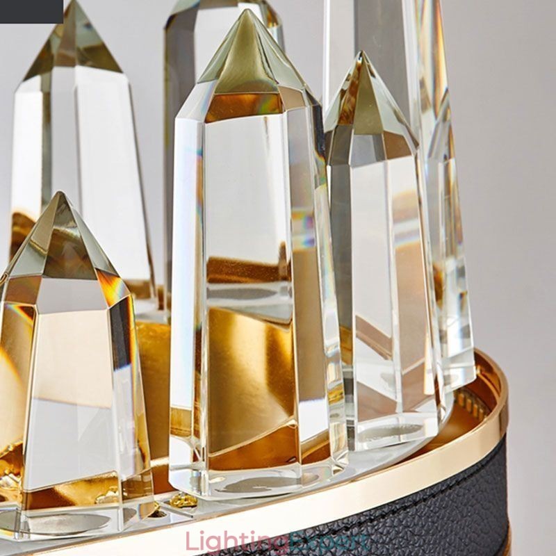Modern Crystal Pendant Light Circle Crystal Ceiling Light