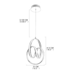 Modern Minimalist Pendant Lamp Unique Circular Twist Light Fixture Island