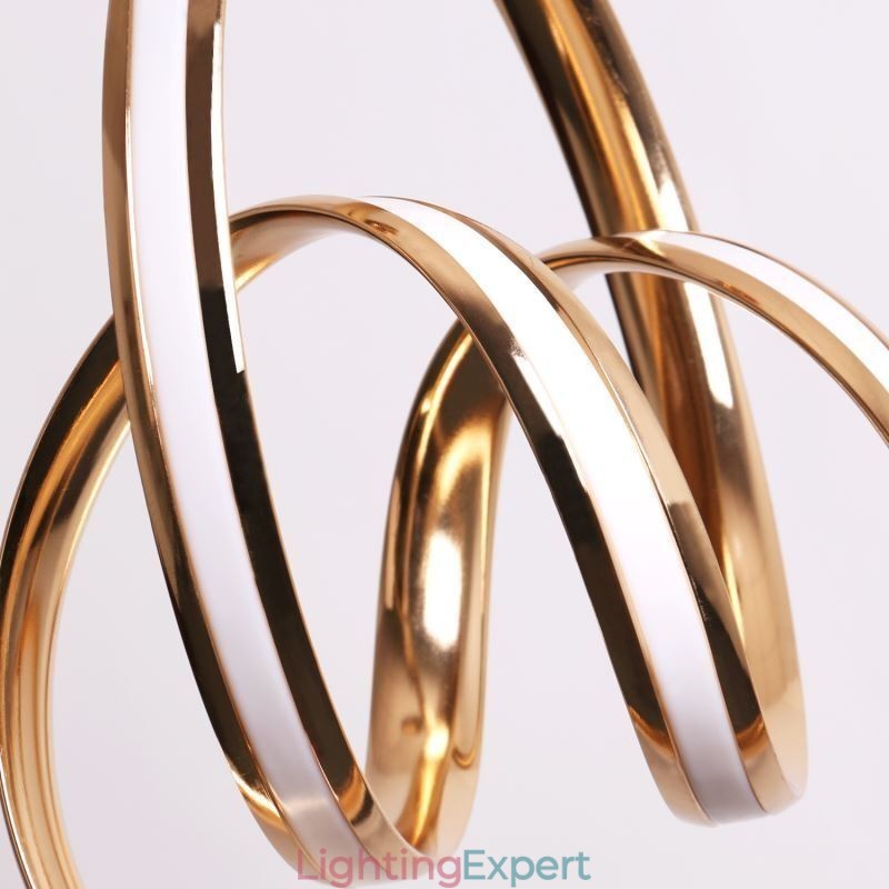 Modern Minimalist Pendant Lamp Unique Circular Twist Light Fixture Island