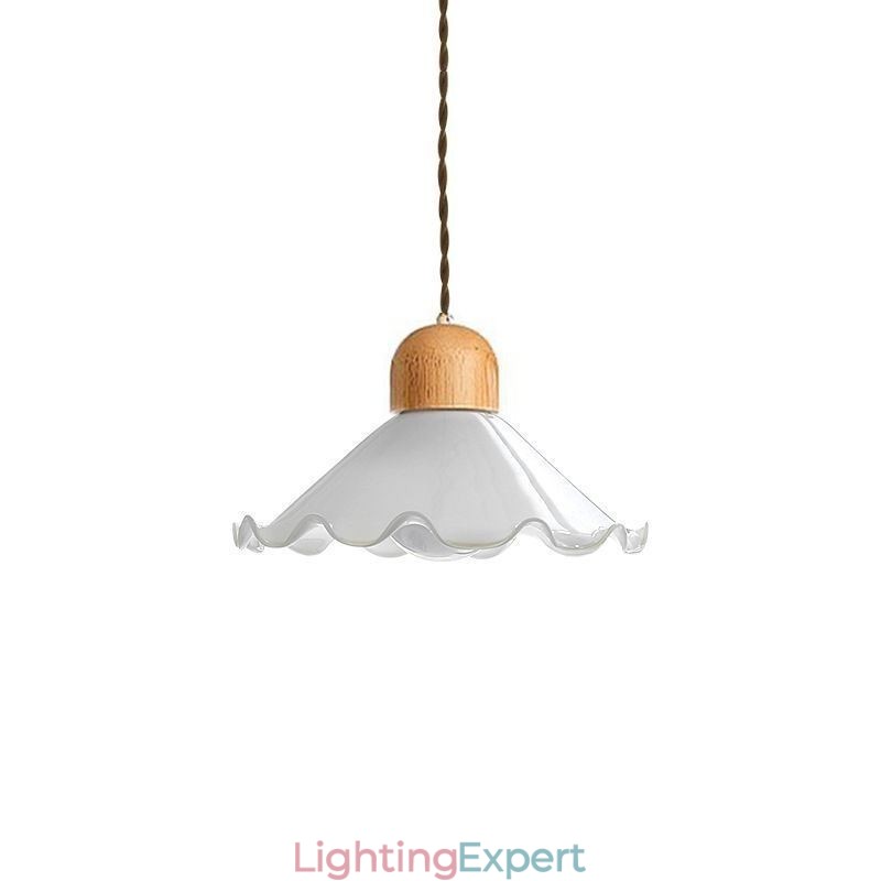 Modern Lace Glass Pendant Light Single Head Pendant Lamp