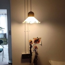Modern Lace Glass Pendant Light Single Head Pendant Lamp