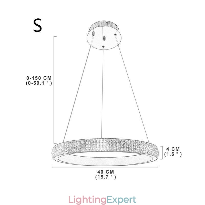 Ring Pendant Lamp Minimalist Acrylic Light Fixture