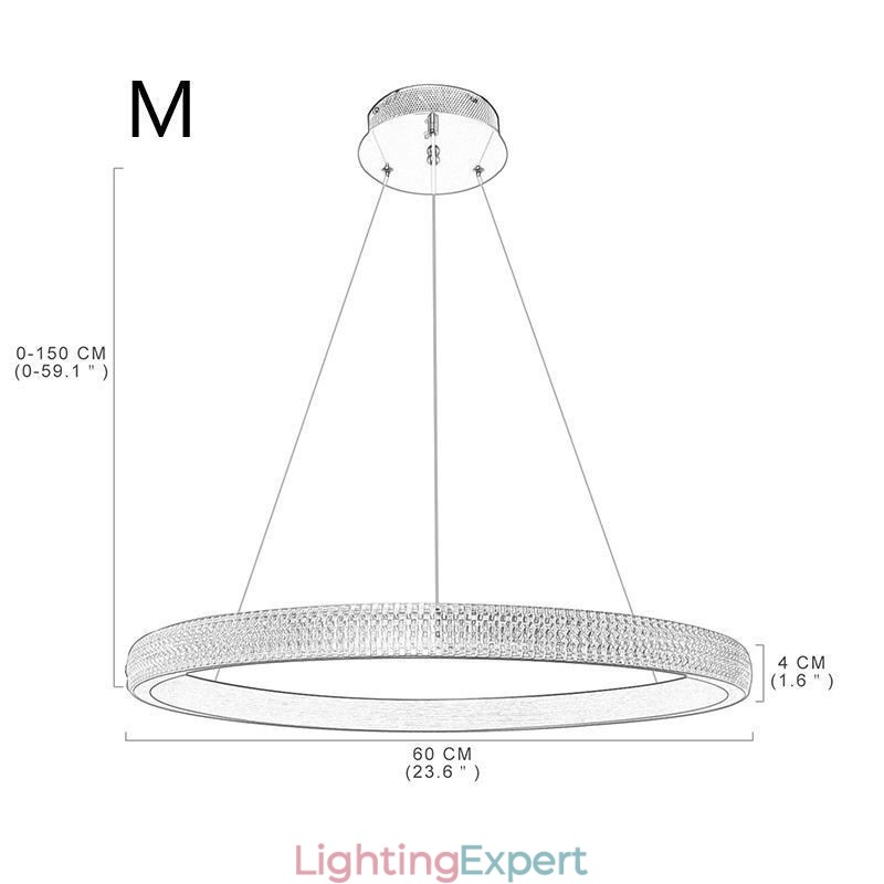 Ring Pendant Lamp Minimalist Acrylic Light Fixture