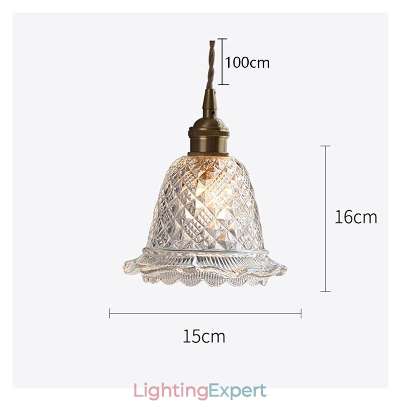 Modern Flower Glass Pendant Light 1 Light Decorative Light Fixture