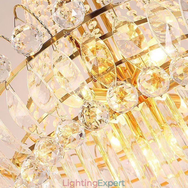 Elegant Long Pendant Crystal Chandelier