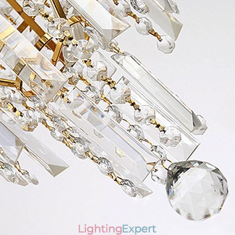 Modern Elegant Crystal Pendant Light Conical Chandelier