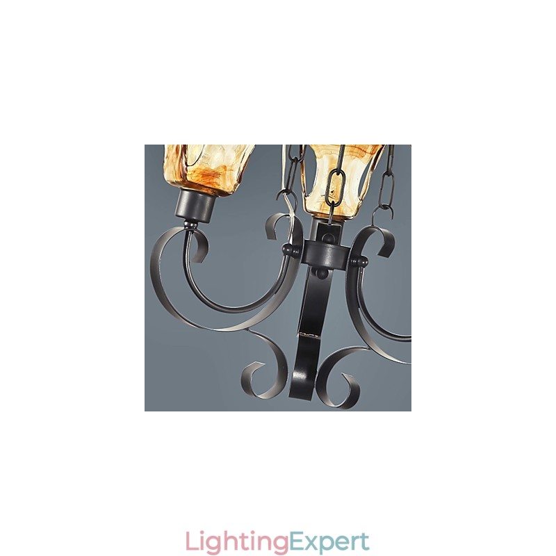 Traditional Classic Painting Metal Chandelier