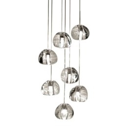 Modern Crystal Cluster Pendant Light Unique Crystal Lamp Shade Duplex Stair