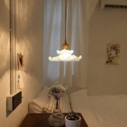 Japanese Style Glass Pendant Light Lotus Glass Pendant Lamp