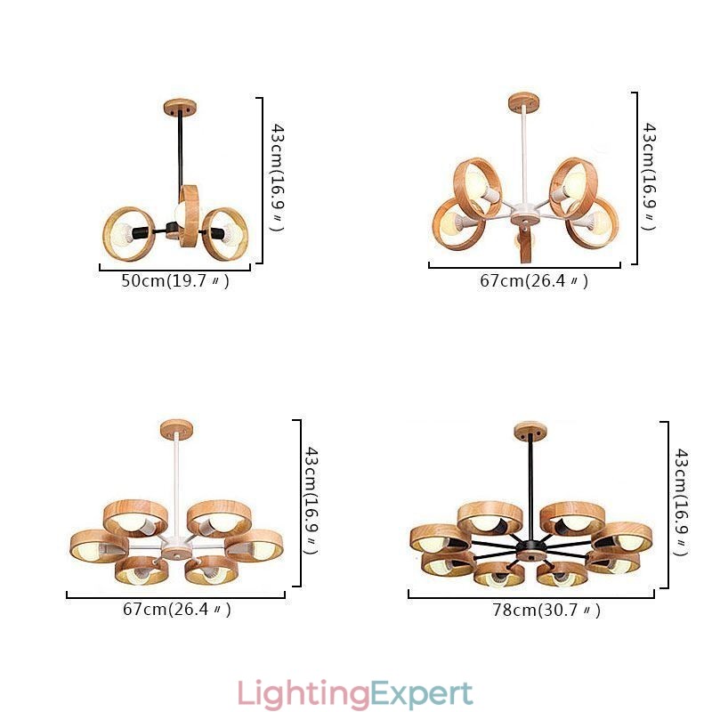 Nordic Unique Wood Pendant Light