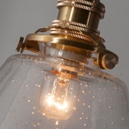 1 Light Diamond Glass Pendant Light Bubble Glass Light Fixture