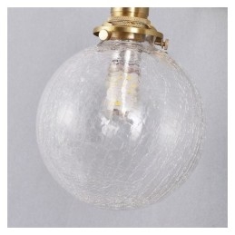 Glass Pendant Light Modern Crackle Ceiling Light Fixture