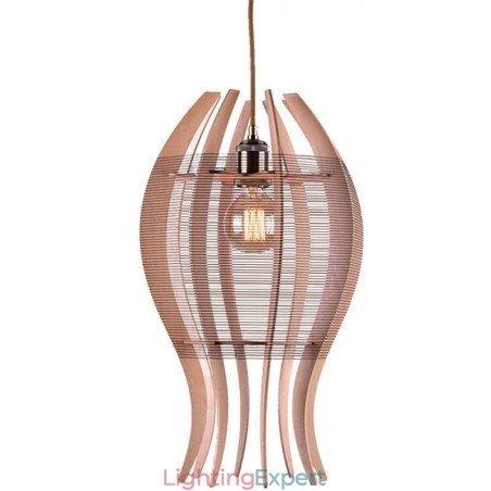 DIY Nordic Wood Fish Pendant Light