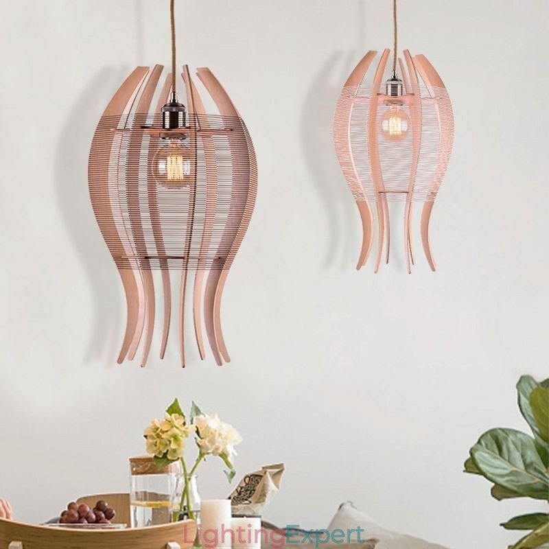 DIY Nordic Wood Fish Pendant Light