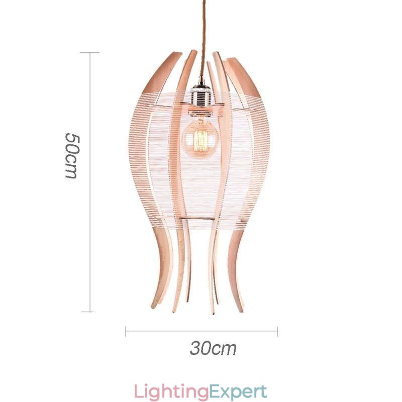 DIY Nordic Wood Fish Pendant Light