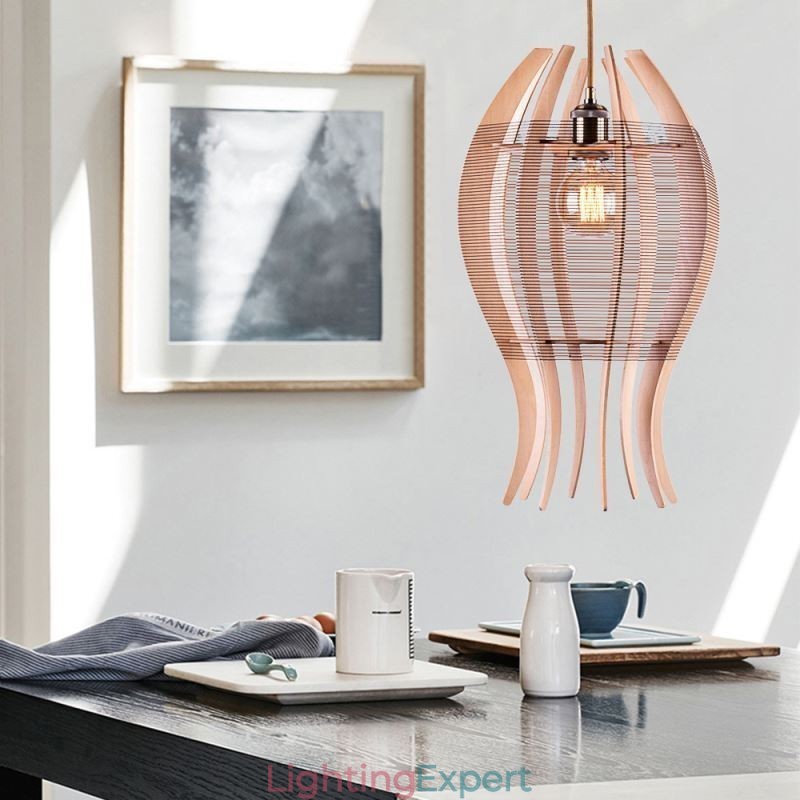 DIY Nordic Wood Fish Pendant Light