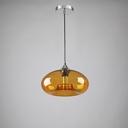 Modern Characteristic 1 Light Pendant With Transparent Glass Shade