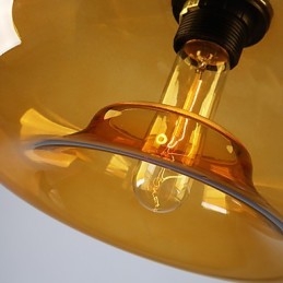 Modern Characteristic 1 Light Pendant With Transparent Glass Shade