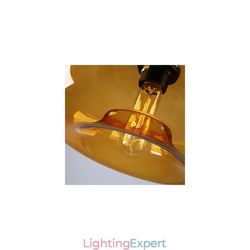 Modern Characteristic 1 Light Pendant With Transparent Glass Shade