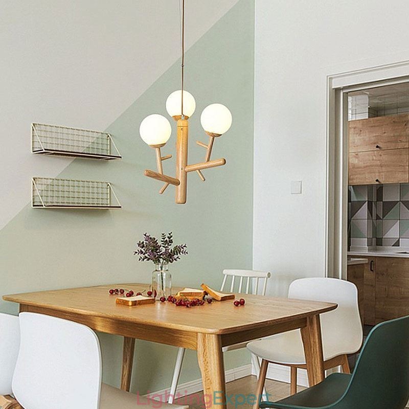 Nordic Creative Wooden Pendant Light