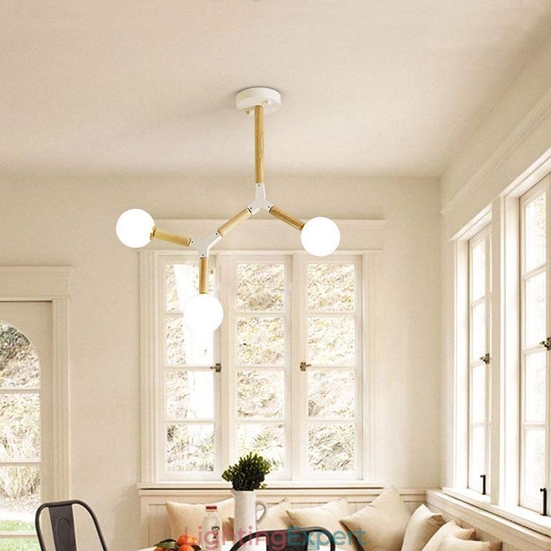Nordic Magic Bean Pendant Light Creative Wooden Lighting