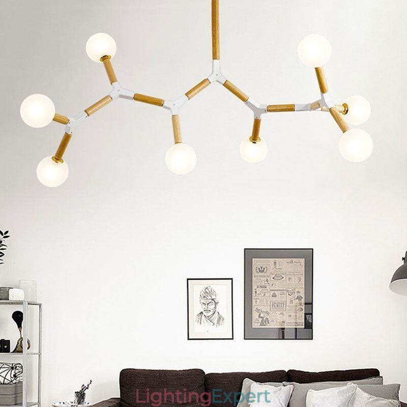 Nordic Magic Bean Pendant Light Creative Wooden Lighting