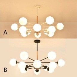 Magic Bean Pendant Light Creative Nordic Wooden Light Fitting