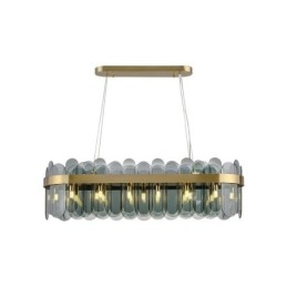 Minimalist Glass Pendant Light Unique Color Rectangle Ceiling Light Island