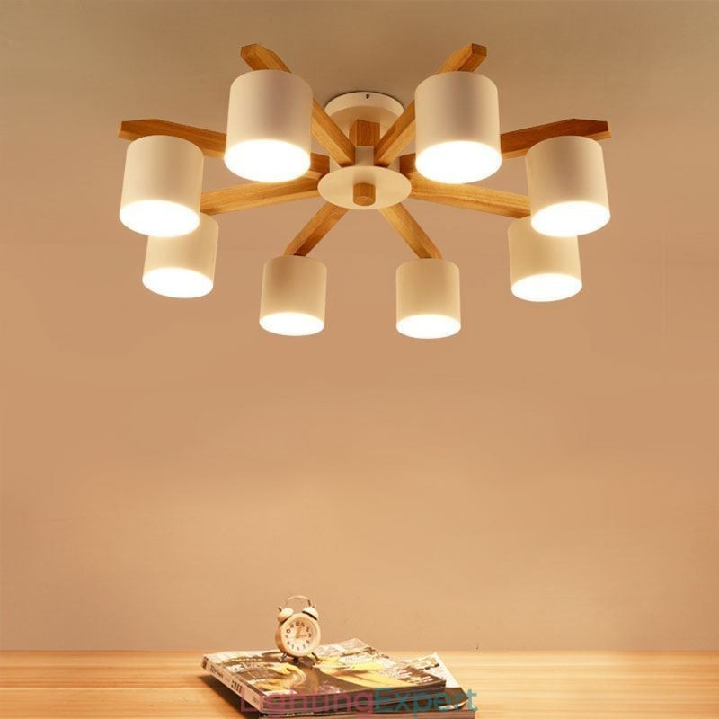 Nordic Log Pendant Light Macaron Light Fitting
