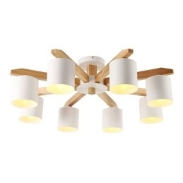 Nordic Log Pendant Light Macaron Light Fitting