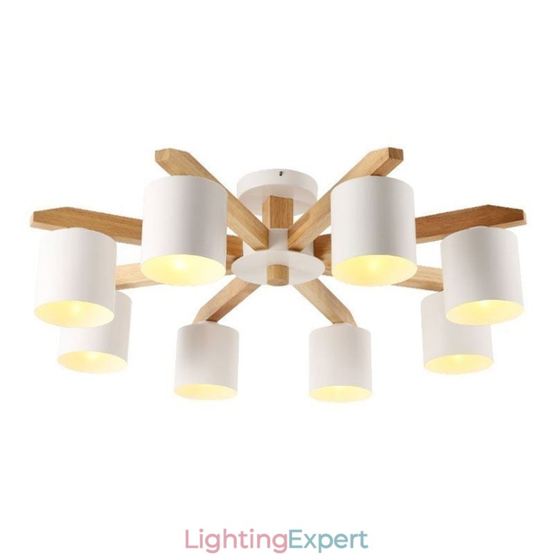 Nordic Log Pendant Light Macaron Light Fitting