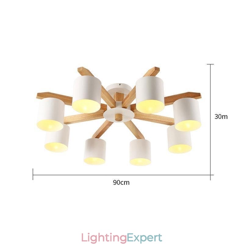 Nordic Log Pendant Light Macaron Light Fitting