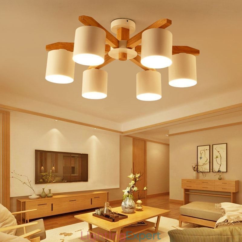 Nordic Log Pendant Light Macaron Light Fitting