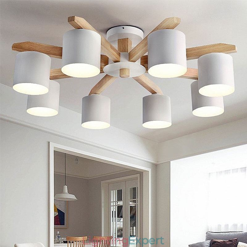 Nordic Log Pendant Light Macaron Light Fitting