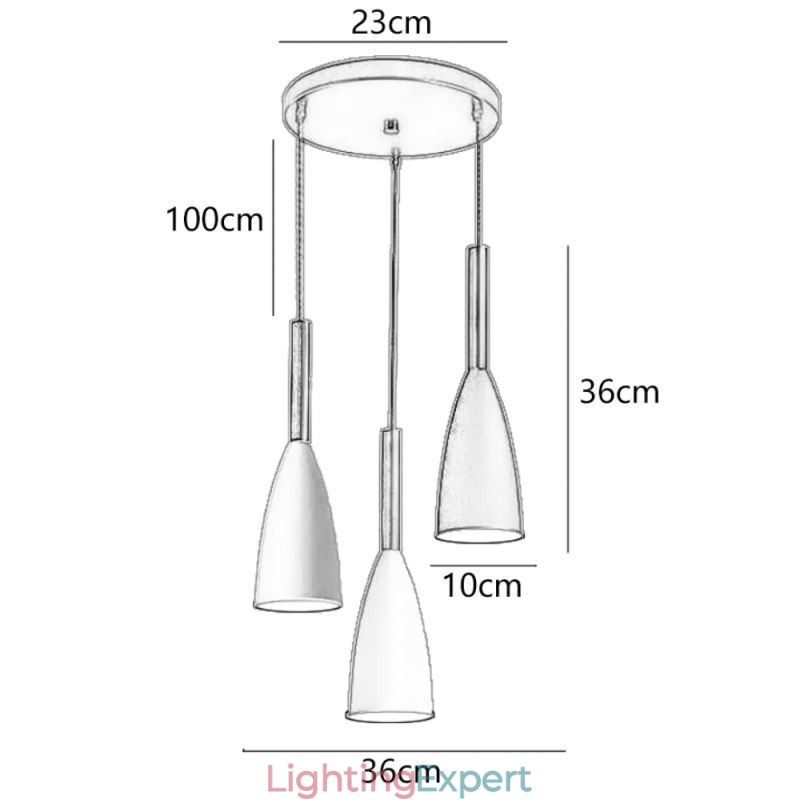 Modern Simple Pendant Light Three Lights Creative Aluminum Art Light Fixture Cafe