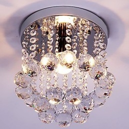 Flush Mount K9 Crystal Mini Style Modern Chandelier