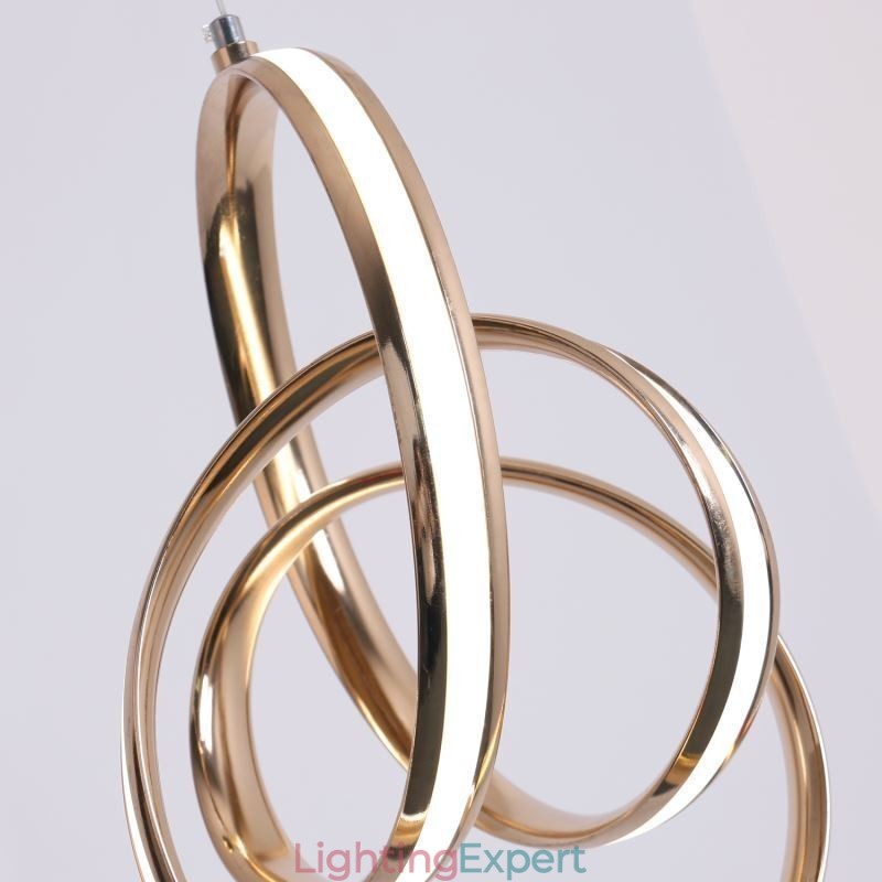 Modern Minimalist Pendant Lamp Unique Circular Twist Light Fixture Island