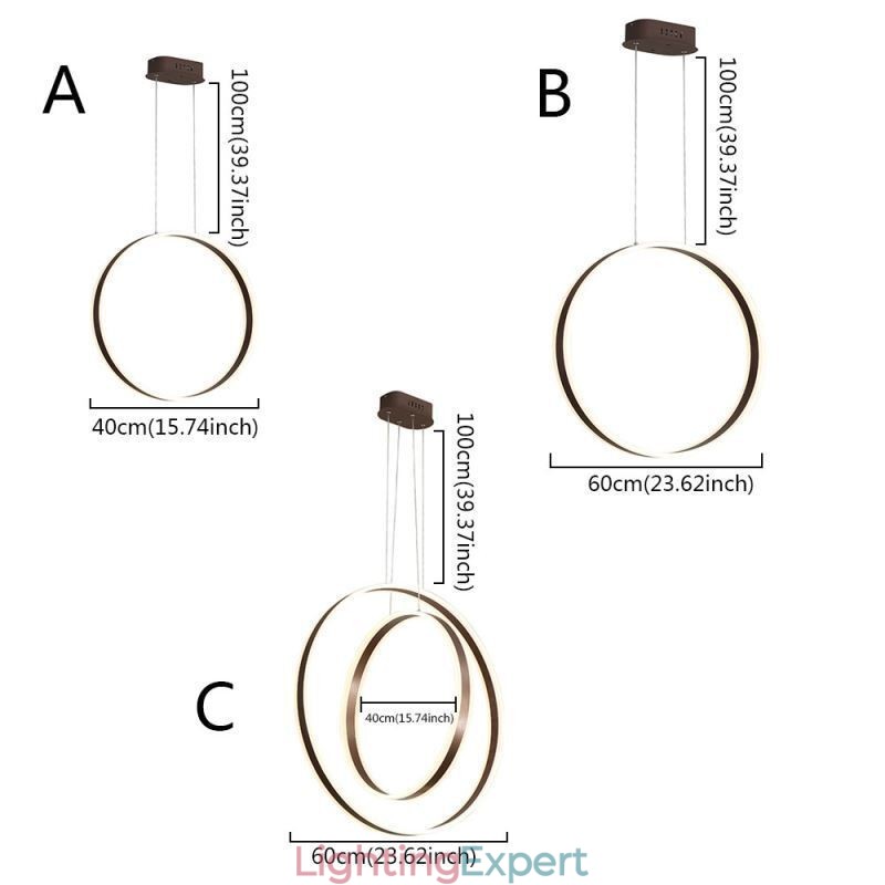 Nordic Pendant Light Acrylic Ring Shape Pendant Light